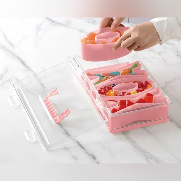 CWC Cook With Color Pink XOXO Snack Box Organizer - Picture 4 of 7